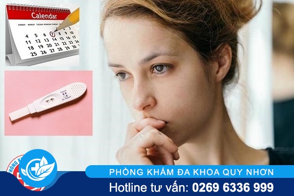 Chậm kinh và đau bụng dưới là bị gì? có thai không?