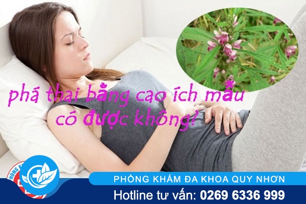 Cách phá thai bằng cao ích mẫu hiệu quả không?