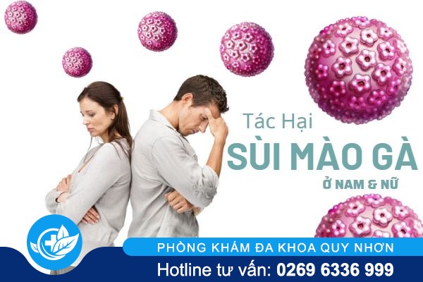 Các tác hại sùi mào gà gây cho nam và nữ